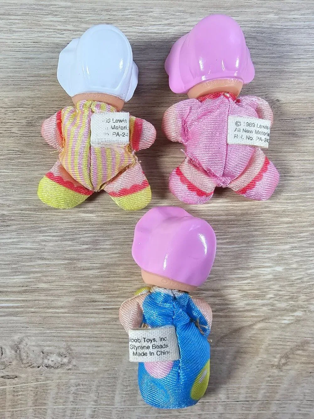 Galoob So Small Babies Lot of 3 Beanbag Mini Dolls Lollipop Vintage 1989 2.5